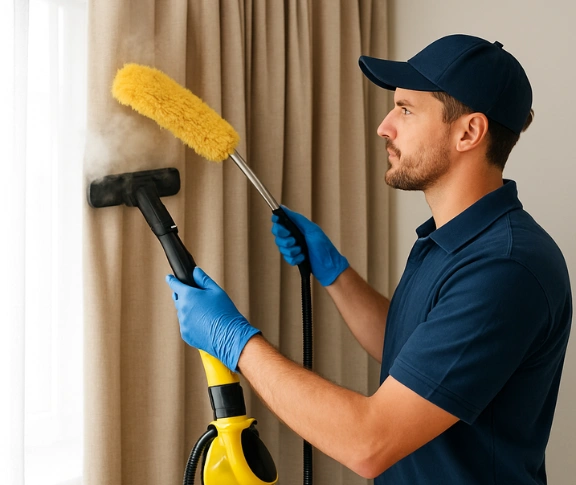 Trusted curtain steam cleaning technician Matty Curtain Cleaning edmondson-park-nsw QLD